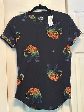 Hollister rainbow tiger pride collection tee shirt new with tags xs